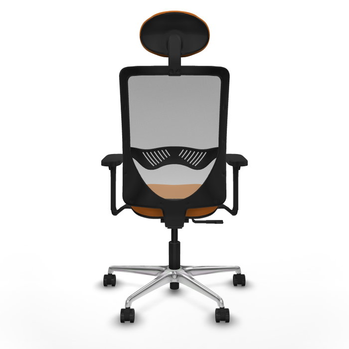 PIQUERAS Y CRESPO Silla de oficina Zulema con Mecanismo Sincro, Naranja y Gris