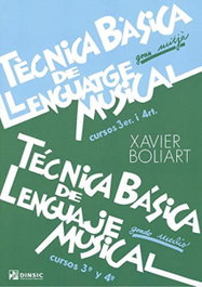 TÉCNICA BASICA DE LLENGUATGE MUSICAL 3R-4T, Xavier Boliart - DINSIC PUBLIC.