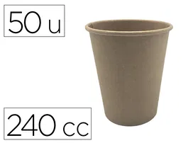 Blanca Vaso Térmico Kraft 240 cc Paquete de 50 Unidades