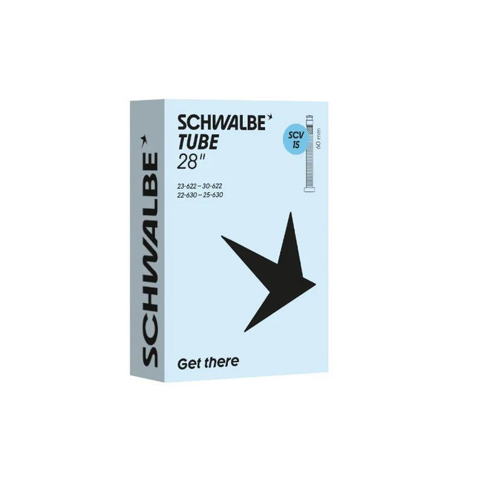 Schwalbe Cámara de Aire nº 15 Butilo ETRTO 18/28-622/630 Válvula SCV 60 mm 28" para Bicicleta Carretera Schwalbe Cámara de Aire nº 15 Butilo ETRTO 18/28-622/630 Válvula SCV 60 mm 28" para Bicicleta Carretera