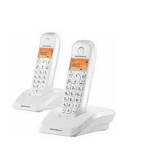 Motorola Teléfono DECT S12 Duo Blanco, Identificador de Llamadas, Pantalla LCD, 2 Móviles Incluidos, 107S1202WHITE