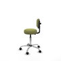 PIQUERAS Y CRESPO Silla Llanos giratoria verde oliva con base cromada