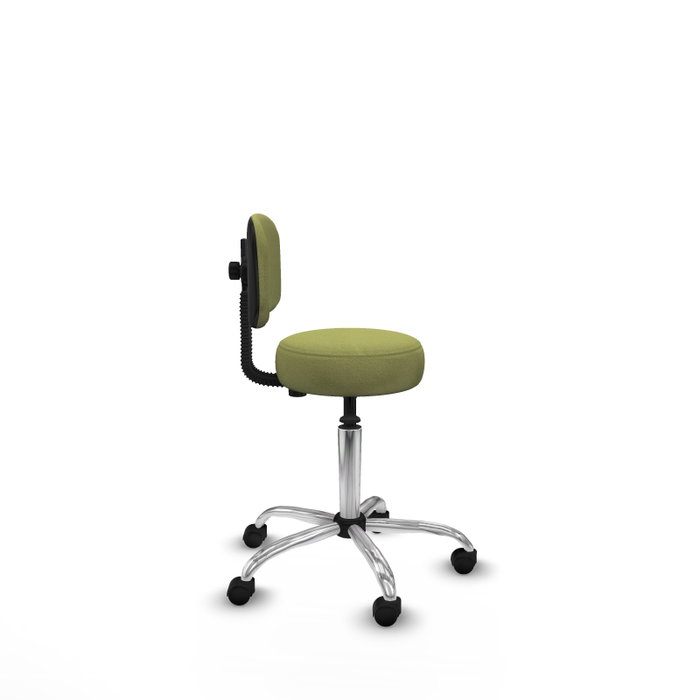 PIQUERAS Y CRESPO Silla Llanos giratoria verde oliva con base cromada