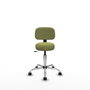 PIQUERAS Y CRESPO Silla Llanos giratoria verde oliva con base cromada
