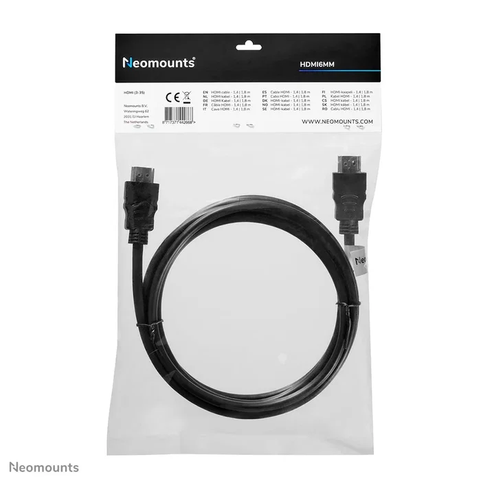 Neomounts Cable HDMI HDMI6MM 2m Negro Neomounts Cable HDMI HDMI6MM 2m Negro