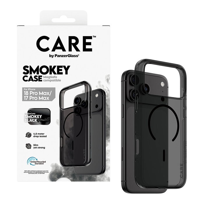 PanzerGlass Smokey Case MagSafe para iPhone 17 Pro Max, Negro