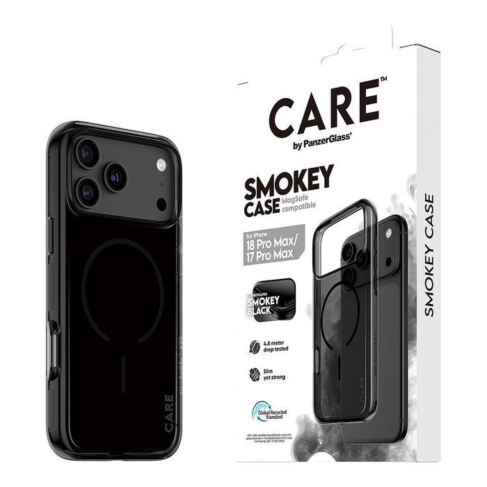 PanzerGlass Smokey Case MagSafe para iPhone 17 Pro Max, Negro