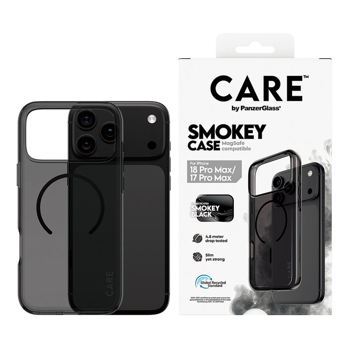 PanzerGlass Smokey Case MagSafe para iPhone 17 Pro Max, Negro
