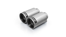 Remus Set de 2 Colas de 98mm Cromo con Inserción de Carbono