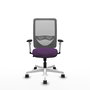 PIQUERAS Y CRESPO Silla de oficina Zulema con mecanismo Sincro, Morado y Gris