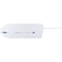 Rev NoLook Regleta Múltiple 4=8 Plegable con Interruptor, Blanco, 1,4 m