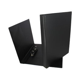 Grafoplas Carpeta de PVC de 2 anillas de 25 mm tamaño folio negro