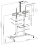 Aisens Soporte de Suelo ECO FT100TE-171 para TV de 60-100 pulgadas