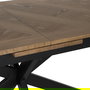 Mesa Extensible Natural-Negro Dm-Metal 160 X 90 X 77 cm