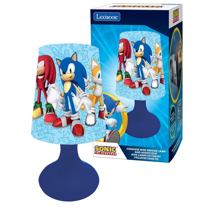 Lexibook Mini Lámpara Sonic the Hedgehog. Funciona con 3 pilas AA (no incluidas).