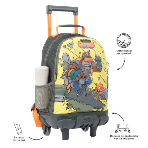 Totto Mochila Escolar con Ruedas Mediana de Cartoons MJ03BWM005-2310-4DJM Totto Mochila Escolar con Ruedas Mediana de Cartoons MJ03BWM005-2310-4DJM