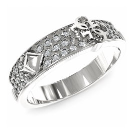 Guess Anillo 4G FOREVER Gris Tamaño 54
