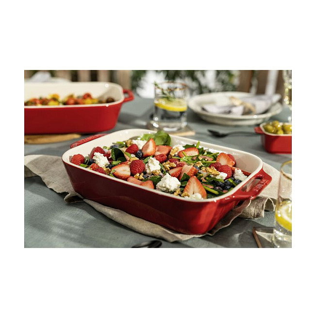 Staub 40511-148-0 Fuente para horno universal Rectangular Rojo Cerámico 34x24cm