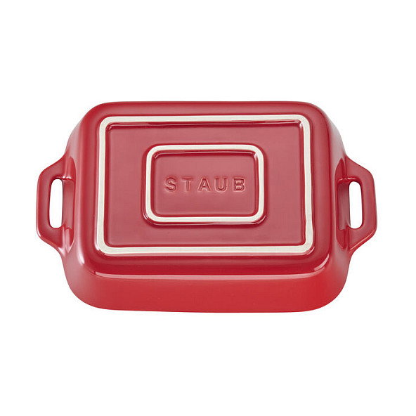Staub 40511-148-0 Fuente para horno universal Rectangular Rojo Cerámico 34x24cm