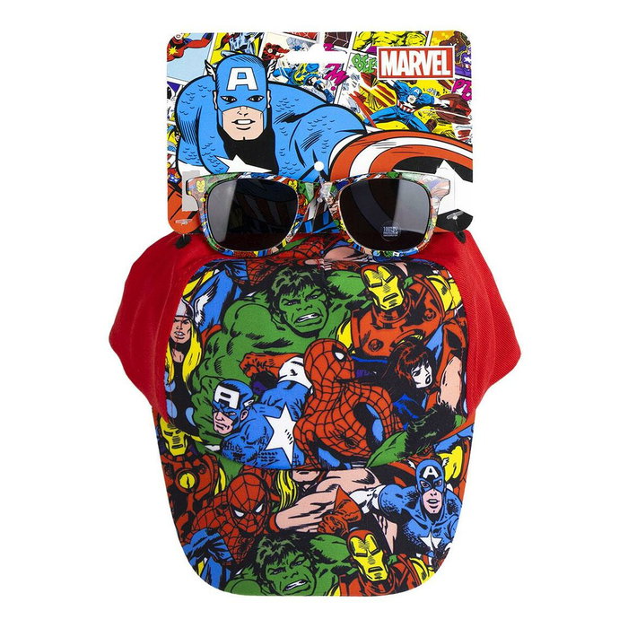 Cerdà Set de Gorra y Gafas de Sol Avengers Rojo Talla 53 cm Cerdà Set de Gorra y Gafas de Sol Avengers Rojo Talla 53 cm