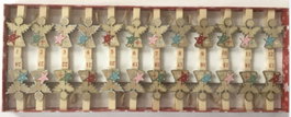DKD Home Decor Set de 24 Pinzas de Madera Ángel Surtido