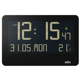 Braun BC 14 Reloj de pared digital negro