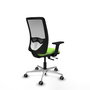 PIQUERAS Y CRESPO Silla de oficina Zulema con mecanismo Sincro/Traslack, Pistacho y Blanco