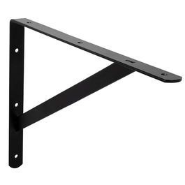 Herrajes Alk Escuadra Refuerzo Dory Negro, Blanco Y Gris Acabado Negro Ancho Externo 400