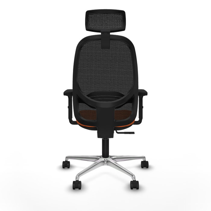 PIQUERAS Y CRESPO Silla de oficina Cilanco con mecanismo Sincro, Tela Naranja y Malla Negra PIQUERAS Y CRESPO Silla de oficina Cilanco con mecanismo Sincro, Tela Naranja y Malla Negra