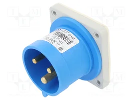 SEZ DK Conector de alimentación AC trifásico macho 32A 230V AC Azul