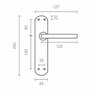 Edm Juego de manilla modelo 606, níquel satinado, 45 mm