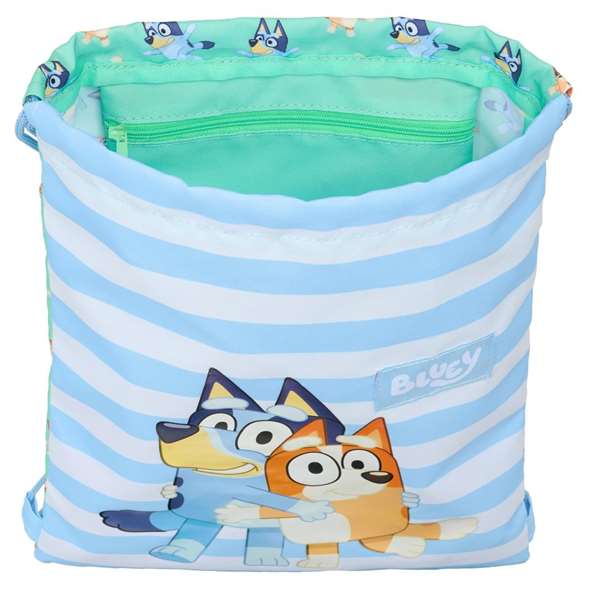 Safta Saco Plano Junior Bluey "Sisters" 26x34x1 cm