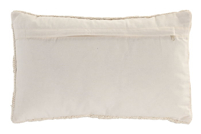 DKD Home Decor Cojín Boho Crudo 30 x 50 cm Algodón Hecho a Mano (2 Unidades)