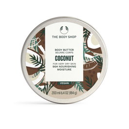 The Body Shop Body Butter de Coco - Manteca Corporal Hidratante para Piel Muy Seca, 96h de Hidratación, 200 ml