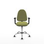 PIQUERAS Y CRESPO Silla de oficina Aýna Verde oliva con Base cromada