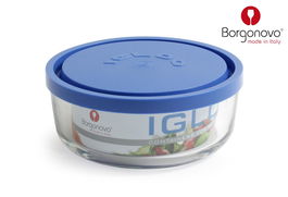 Borgonovo Fiambrera Redonda Ø15 cm con Tapa Azul Igloo 800cc (12 Unidades)