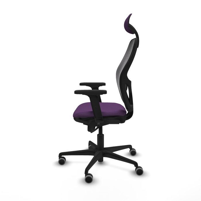 PIQUERAS Y CRESPO Silla de oficina Jorquera, Tela Morada y Malla Negra