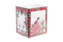 DKD Home Decor Set 2 Tazas Infusiones Navidad Tradicional Porcelana Rojo Verde 380ml 9x11x12 cm Apto Microondas Lavavajillas