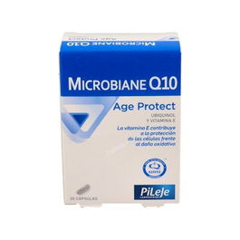 PILEJE Microbiane Q10 Age Protect 30 Cápsulas - Coenzima Q10 y Vitamina E para Protección Celular Antiedad