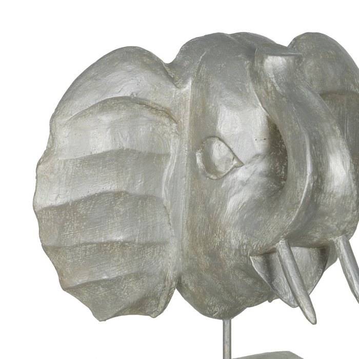 Figura Elefante Madera-Hierro Decoración 35 X 21 X 35 cm