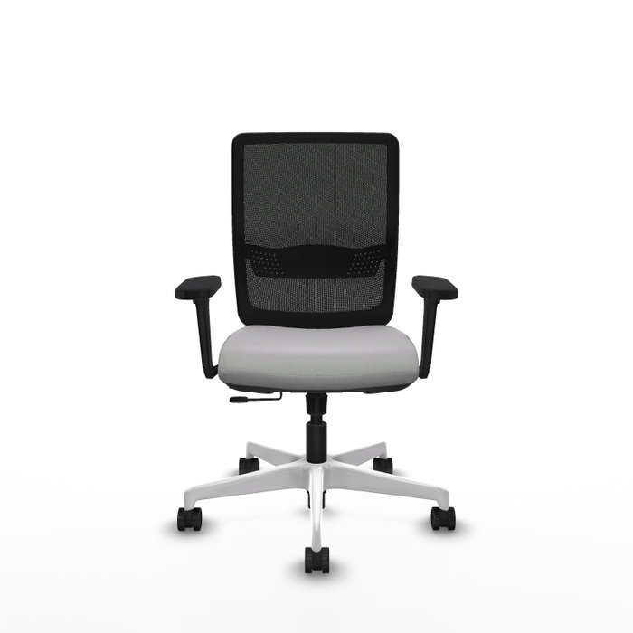 PIQUERAS Y CRESPO Silla de oficina Haches con mecanismo Sincro/Traslack, Gris claro y Negro