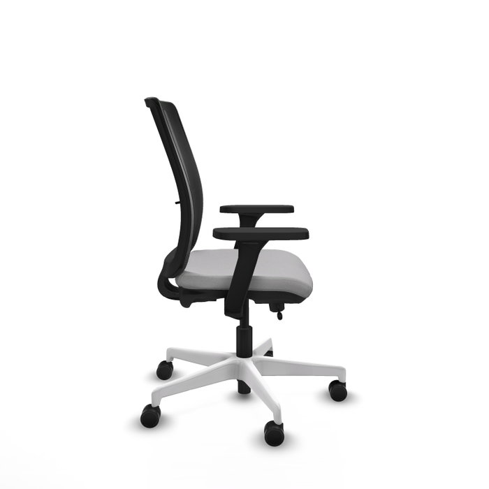 PIQUERAS Y CRESPO Silla de oficina Haches con mecanismo Sincro/Traslack, Gris claro y Negro