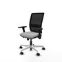 PIQUERAS Y CRESPO Silla de oficina Haches con mecanismo Sincro/Traslack, Gris claro y Negro