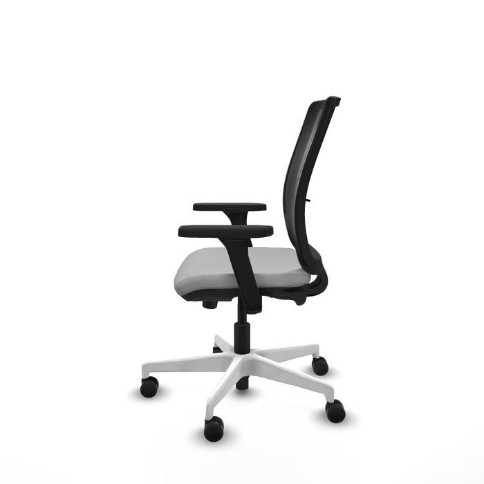 PIQUERAS Y CRESPO Silla de oficina Haches con mecanismo Sincro/Traslack, Gris claro y Negro