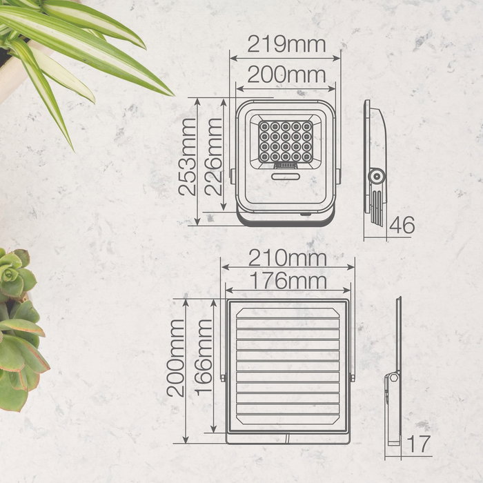 GSC Evolution Proyector solar LED Miloha 50W 6500K IP65 Negro