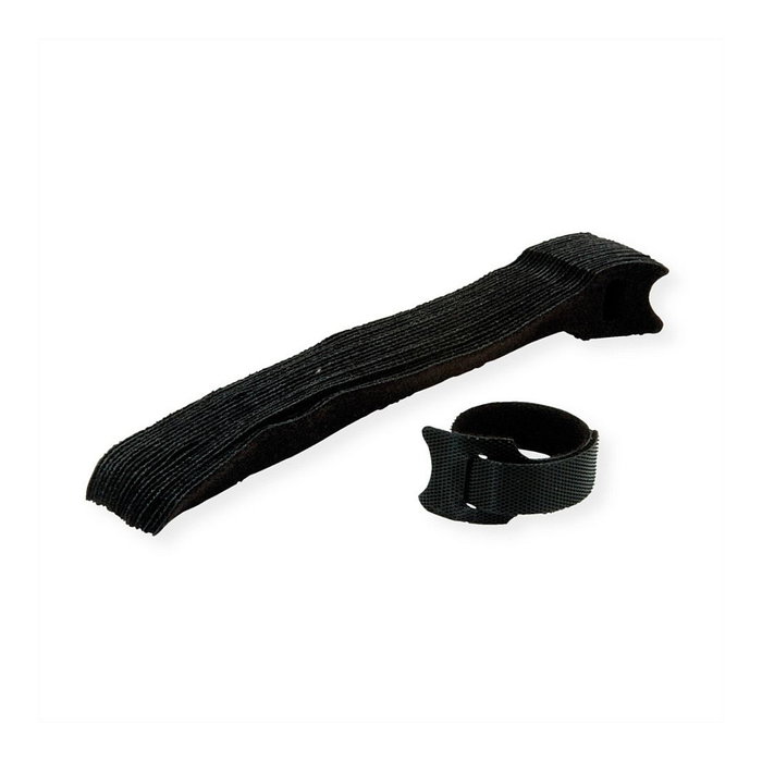 VALUE Bridas adherentes para cables con lengüeta negras 15cm 20Stk.