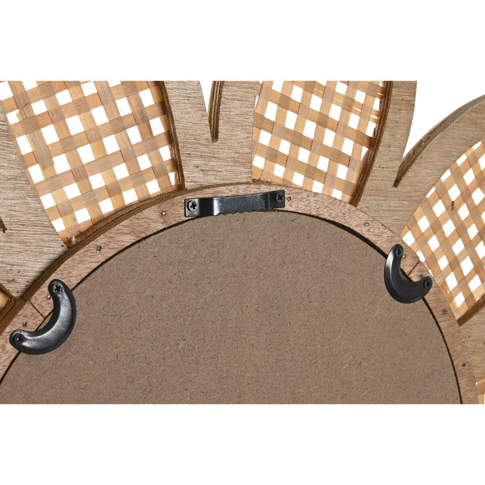 DKD Home Decor Espejo Tropical Marron Bambu Espejo 2 x 60 x 60 cm DKD Home Decor Espejo Tropical Marron Bambu Espejo 2 x 60 x 60 cm