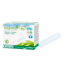 MASMI Tampones Digital Super 18Ud. Algodón Ecológico Certificado, Sin Aplicador