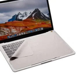 Ewent EW5636 Paño de Microfibra Premium 2 en 1 para Limpieza y Protección de Pantallas, 29 x 18.6 cm, Compatible con MacBook 13" 15" 16", Dell XPS, HP Envy, Surface - Color Beige