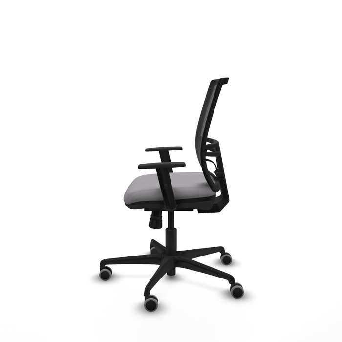 PIQUERAS Y CRESPO Silla de oficina Yunquera con mecanismo Sincro, Gris y Negro